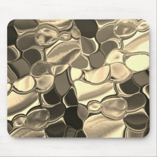 Mousepad Formas arredondadas em cor de bronze, ouro brilhan