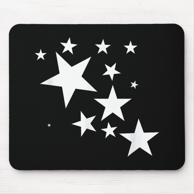 Mousepad Formas Brancas - Presente de Design de Padrão de E (Frente)