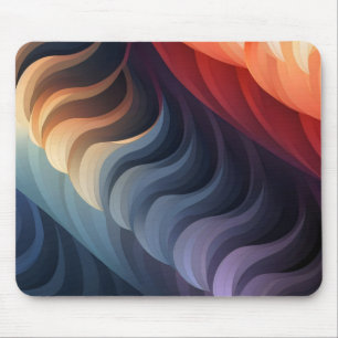 Mousepad Formas de Abstrato de cor quente