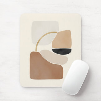 Mousepad Formas de Abstrato neutro | Mínimo de arte moderna