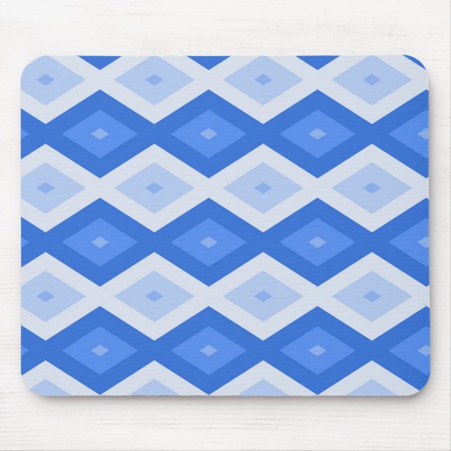 Mousepad Formas de diamante azul (Frente)