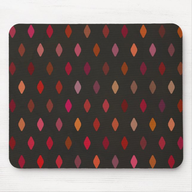 Mousepad Formas De Diamante Em Tons De Vermelho (Frente)