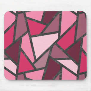 Mousepad Formas de vidro cor-de-rosa