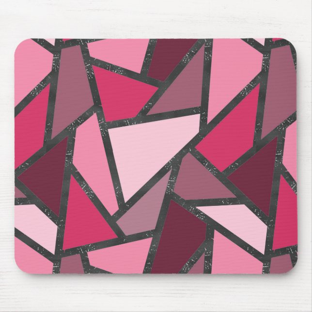 Mousepad Formas de vidro cor-de-rosa (Frente)