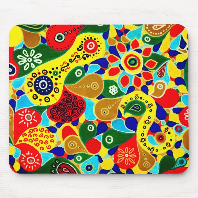 Mousepad Formas e Formas Notáveis Abstrato Arte Original (Frente)