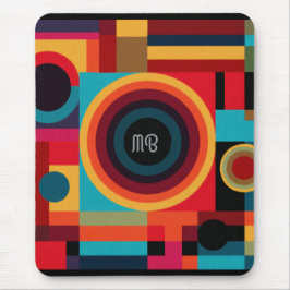 Mousepad Formas Geométricas Abstratas Modernas Vibrantes En