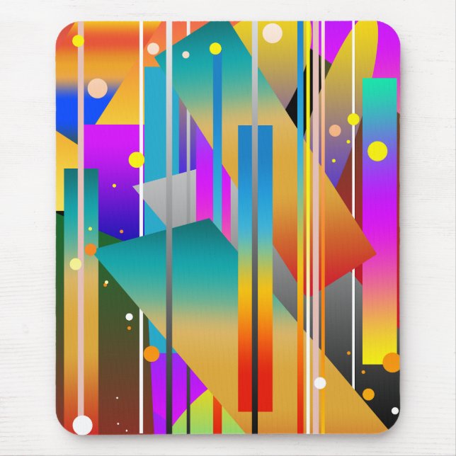 Mousepad Formas Geométricas Modernas Padrão Abstrato (Frente)