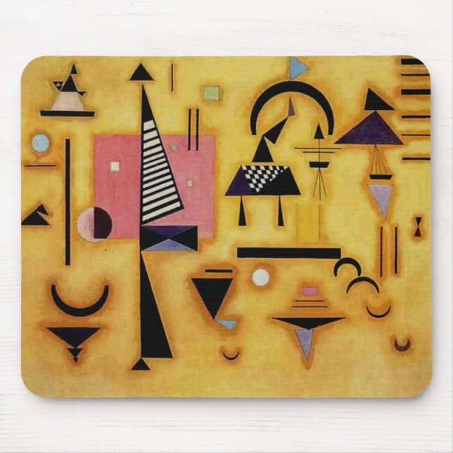 Mousepad Formas Geométricas Rosa Abstrato Decisivas (Frente)