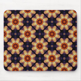 Mousepad Formas Geométricas Semelhantes a Flores em Dourado