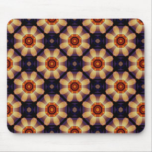 Mousepad Formas Geométricas Semelhantes a Flores em Dourado