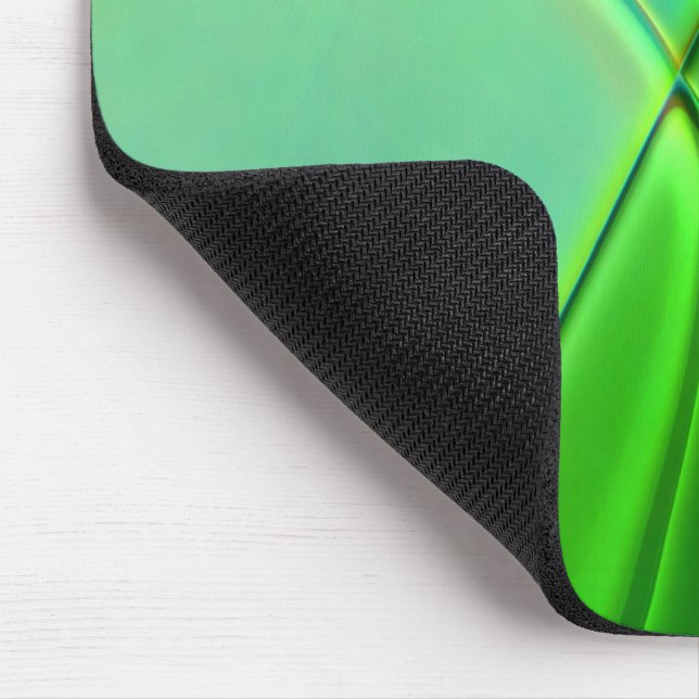 Mousepad Formas geométricas verdes curvas com contornos pro (Canto)