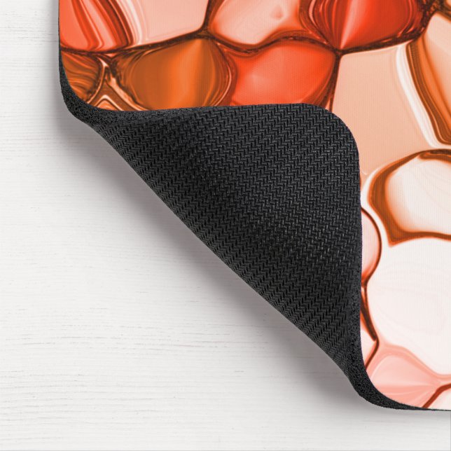 Mousepad Formas irregulares como sementes, tons de coral e  (Canto)
