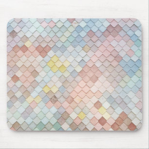 Mousepad Formas Padrões Geométricas de Designs de Pastel