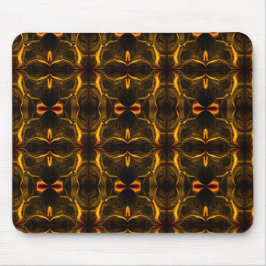 Mousepad Formas, 'Traços dourados flutuam' sobre fundo escu