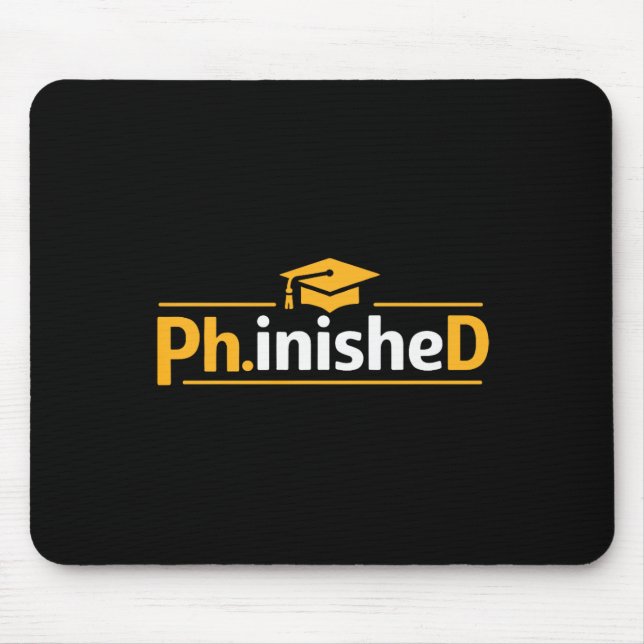 Mousepad Formatura de PhD Engraçada 2026 PhD Concluído Prem (Frente)
