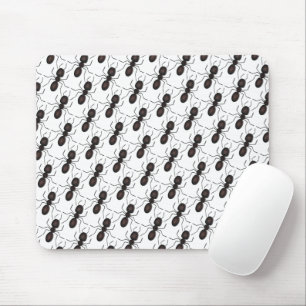 Mousepad Formigas Pretas em Branco