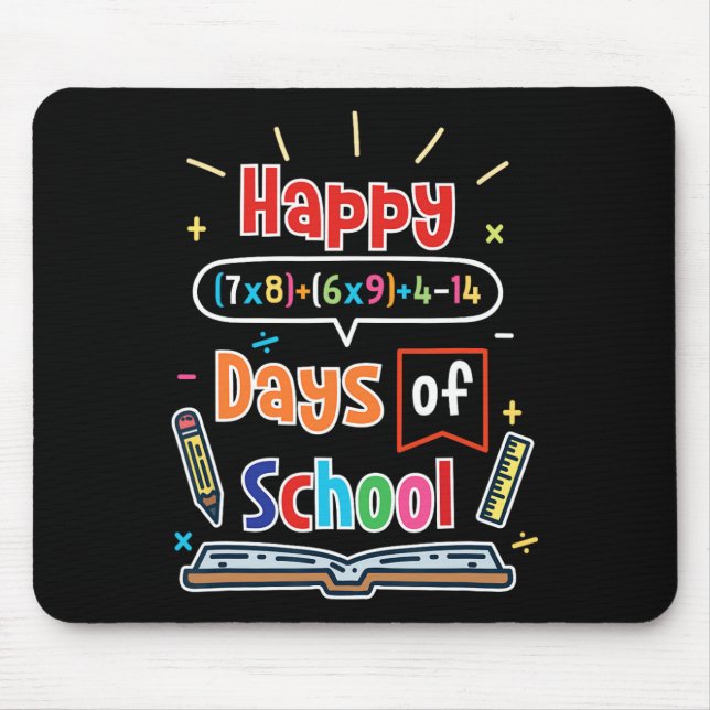 Mousepad Fórmula Matemática 100 Dias De Escola Feliz 100º D (Frente)