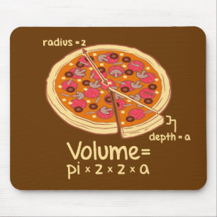 Mousepad Fórmula matemática = Pi*z*z*a do volume da pizza