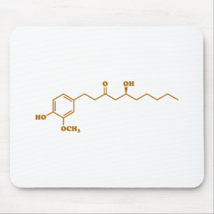 Mousepad Fórmula química da molécula de Gingerol do