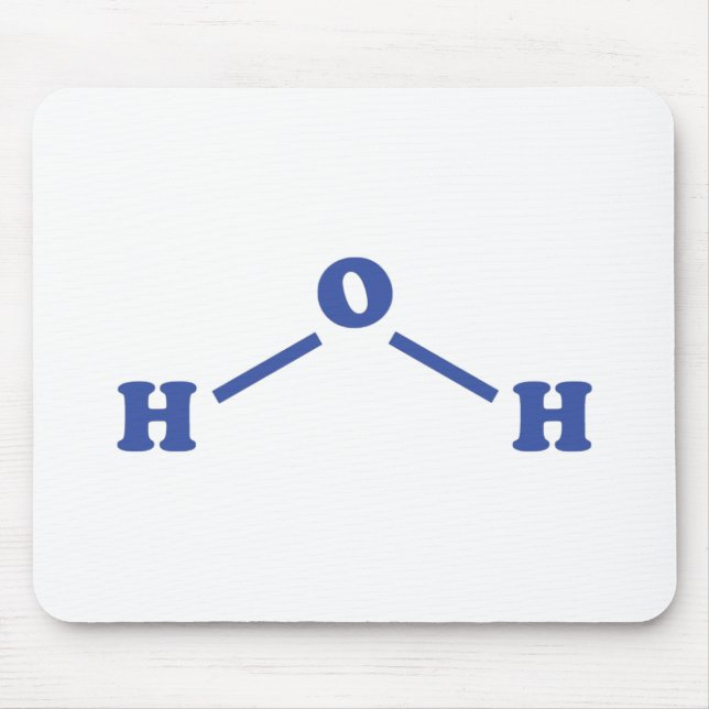 Mousepad Fórmula Química Molecular Água (Frente)