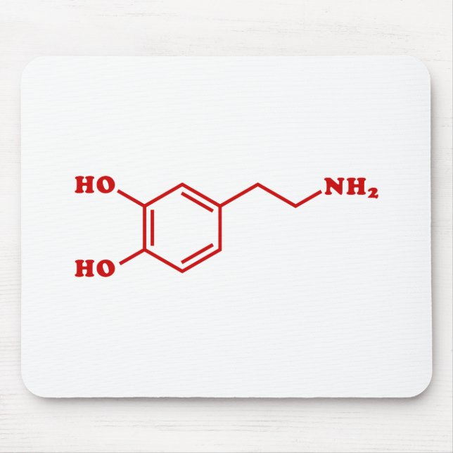 Mousepad Fórmula Química Molecular de Dopamina (Frente)