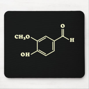 Mousepad Fórmula Química Molecular Vanilla Vanillin