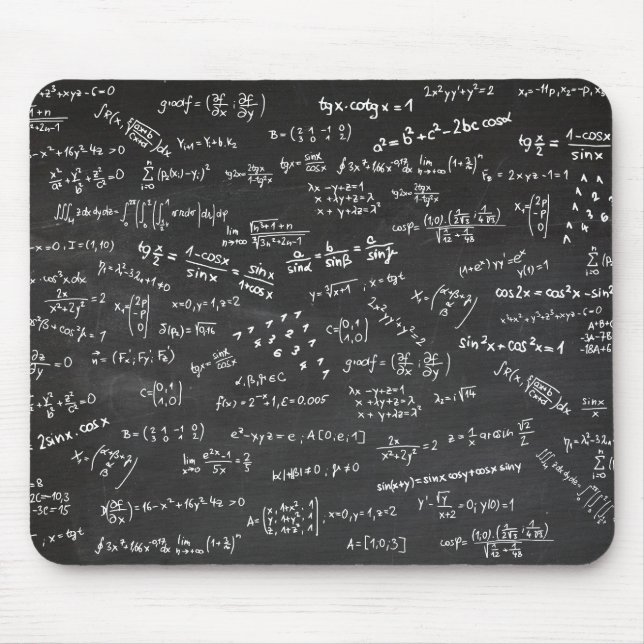 Mousepad Fórmulas De Matemática Em Um Quadro Preto (Frente)