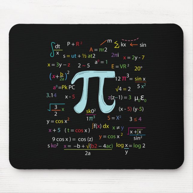 Mousepad Fórmulas De Nerdy Mathematicians Pi (Frente)