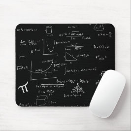 Mousepad Fórmulas Matemáticas Brancas e Cinzas Escuras de E