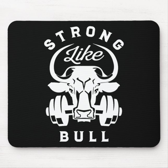 Mousepad Forte Como Um Bodybuilding Touro Poderoso 7 (Frente)