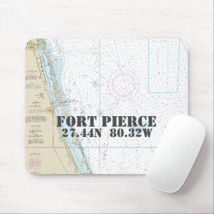 Mousepad Forte Náutica Pierce Florida Latitude Longitude