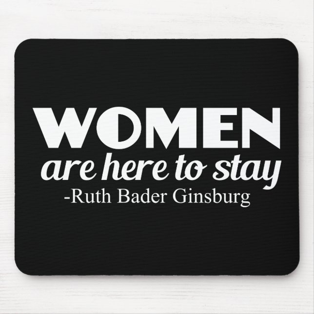 Mousepad Fortes Mulheres Ruth Bader Ginsburg Citação Femini (Frente)