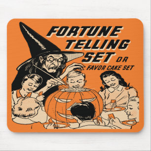 Mousepad Fortuna do Dia das Bruxas do vintage que diz o