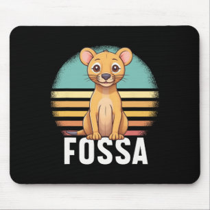 Mousepad Fossa Animal Graphical Colorful Retro Sunset Madag