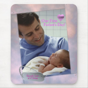 Mousepad Foto customizável nosso primeiro dia dos pais