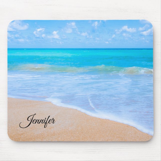 Mousepad Foto da cena tropical da praia incrível personaliz (Frente)