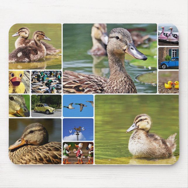 Mousepad Foto da colagem dos patos (Frente)