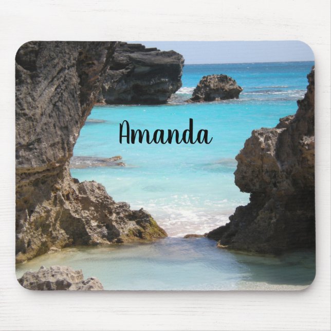Mousepad Foto da costa e mar das ilhas tropicais (Frente)