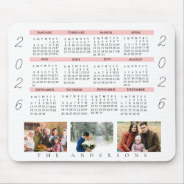 Mousepad Foto da família de calendário multicamadas 2021