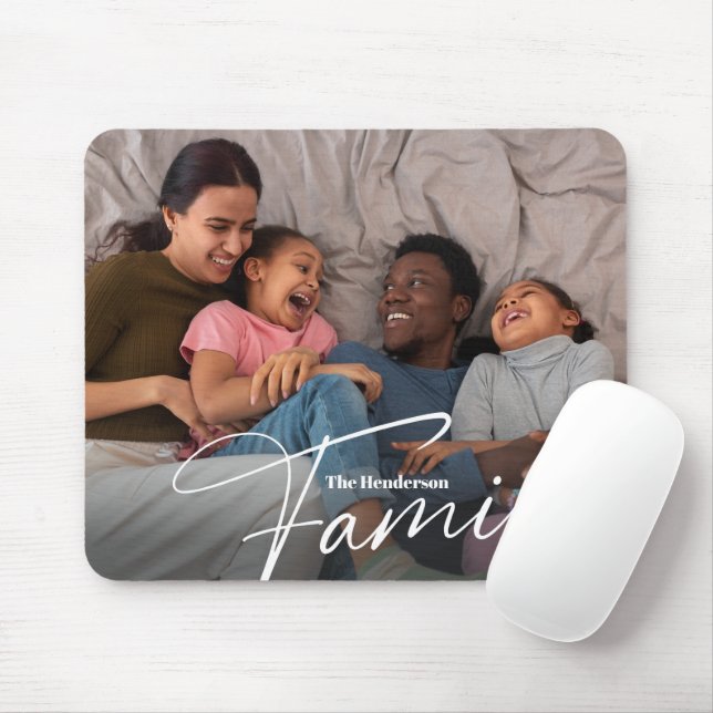 Mousepad Foto da família personalizada simples (Com mouse)