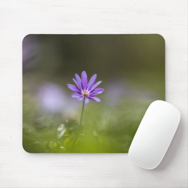 Mousepad Foto da Natureza da Flor Roxa (Com mouse)