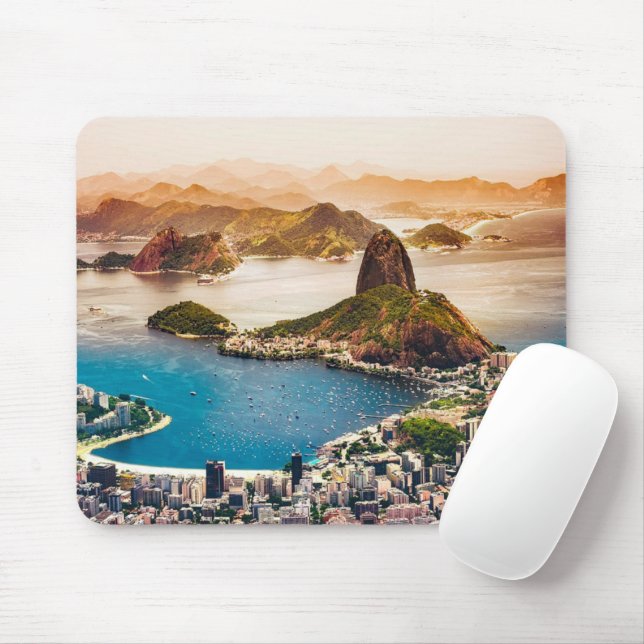 Mousepad Foto da paisagem urbana do Rio de Janeiro (Com mouse)