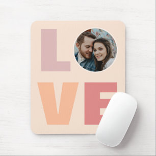 Mousepad Foto da Tipografia do Amor por Dia de os namorados
