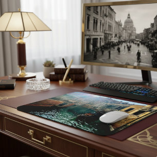 Mousepad Foto de arquitetura italiana da gondola do canal d