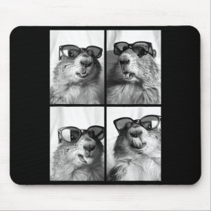 Mousepad Foto de B de animais da floresta fofos Groundhogs