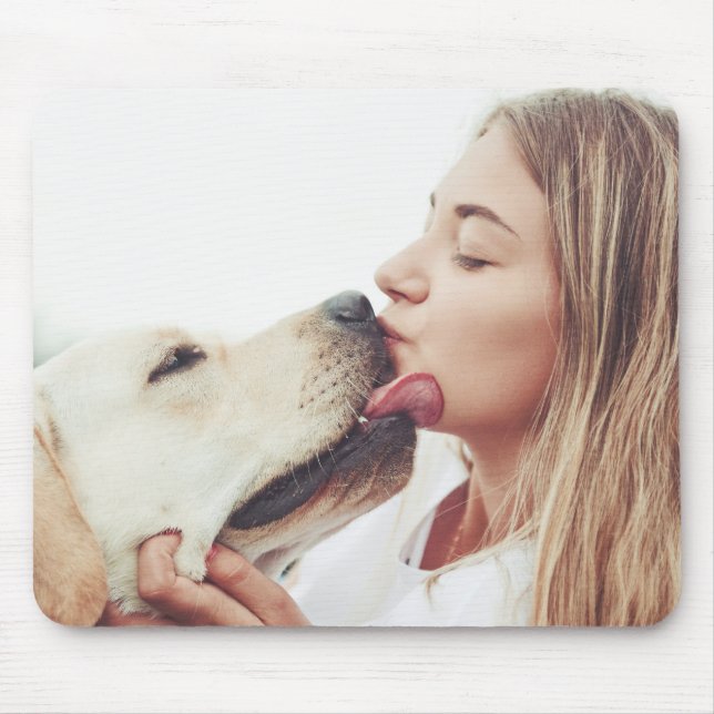 Mousepad Foto de Beijos de Cachorro (Frente)