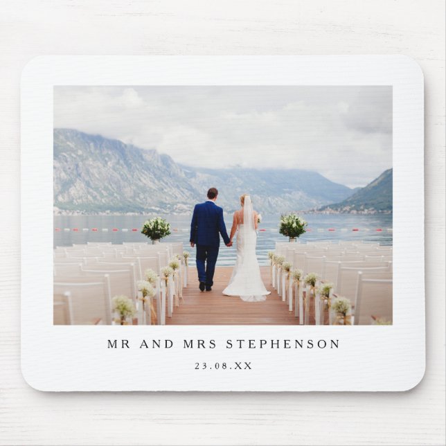 Mousepad Foto de casamento de Sr e Sra (Frente)