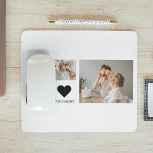 Mousepad Foto de Colagem de Tendência e Nós Amo-Lo De Pre