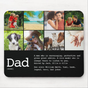 Mousepad Foto De Definição De Pai Personalizada Preta E B