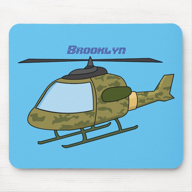 Mousepad Foto de helicóptero de camoflagem do exército (Frente)